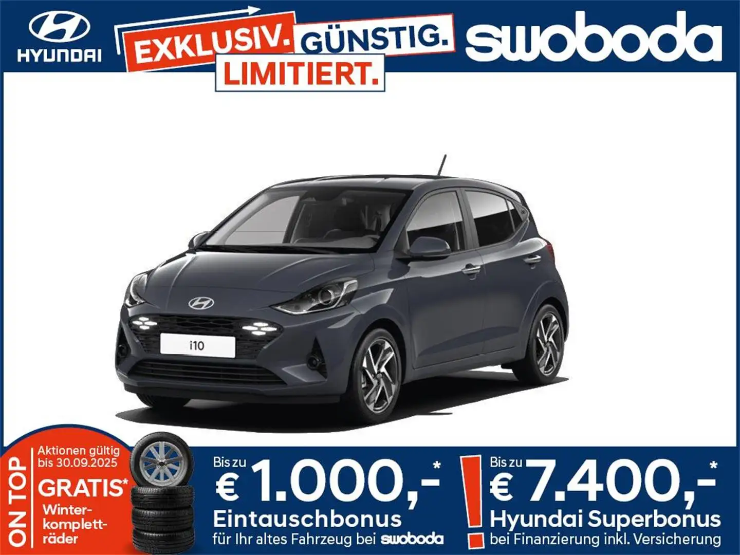 Hyundai i10 GO 1,0 MT a5bg1 Grijs - 1