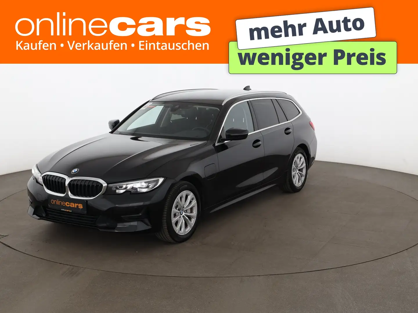 BMW 330 e Touring Advantage Aut LED LEDER NAVI H/K Schwarz - 1