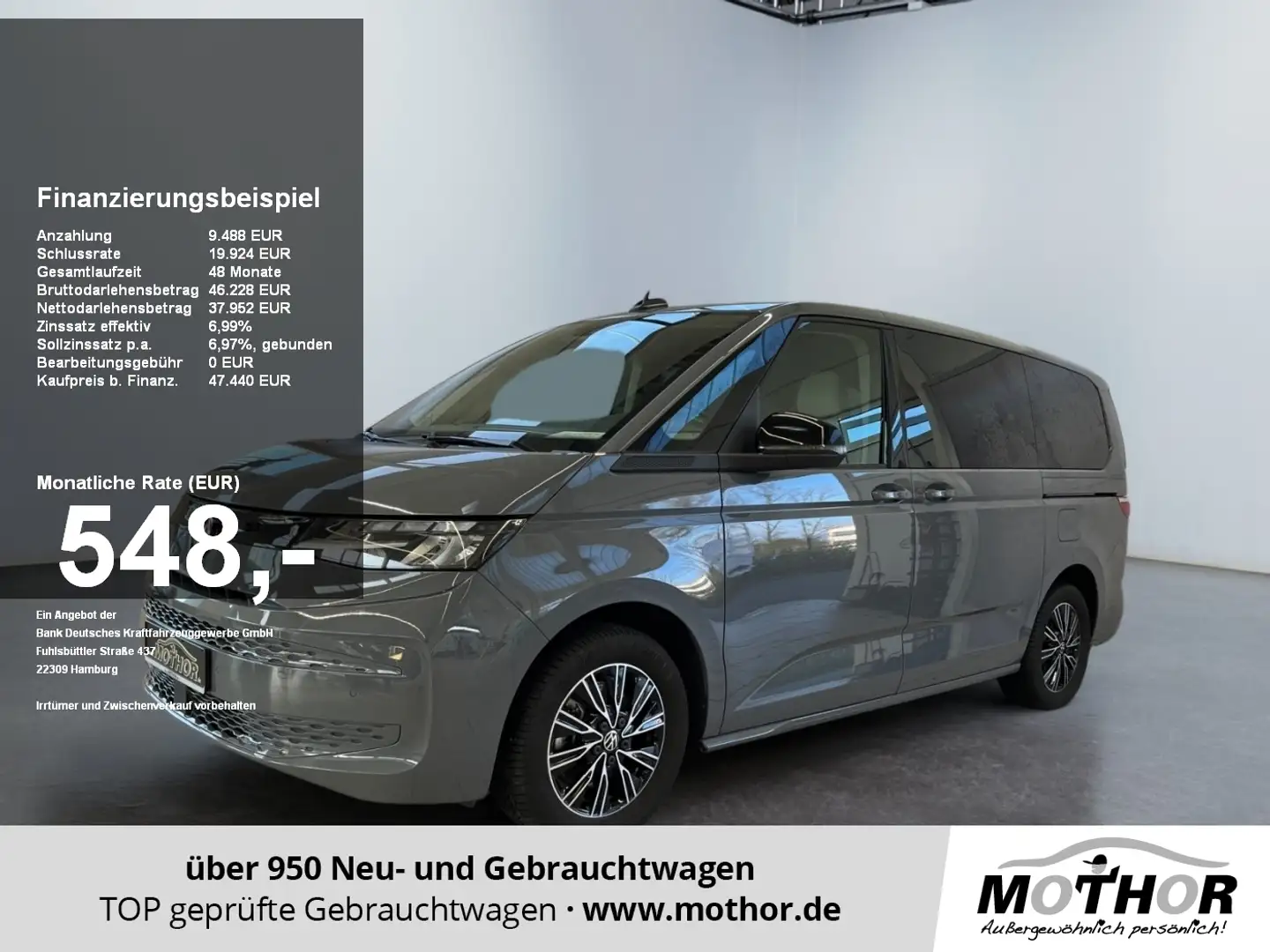 Volkswagen T7 Multivan Basis 2.0 TDI lang 7-Sitzer Tepomat Grau - 1
