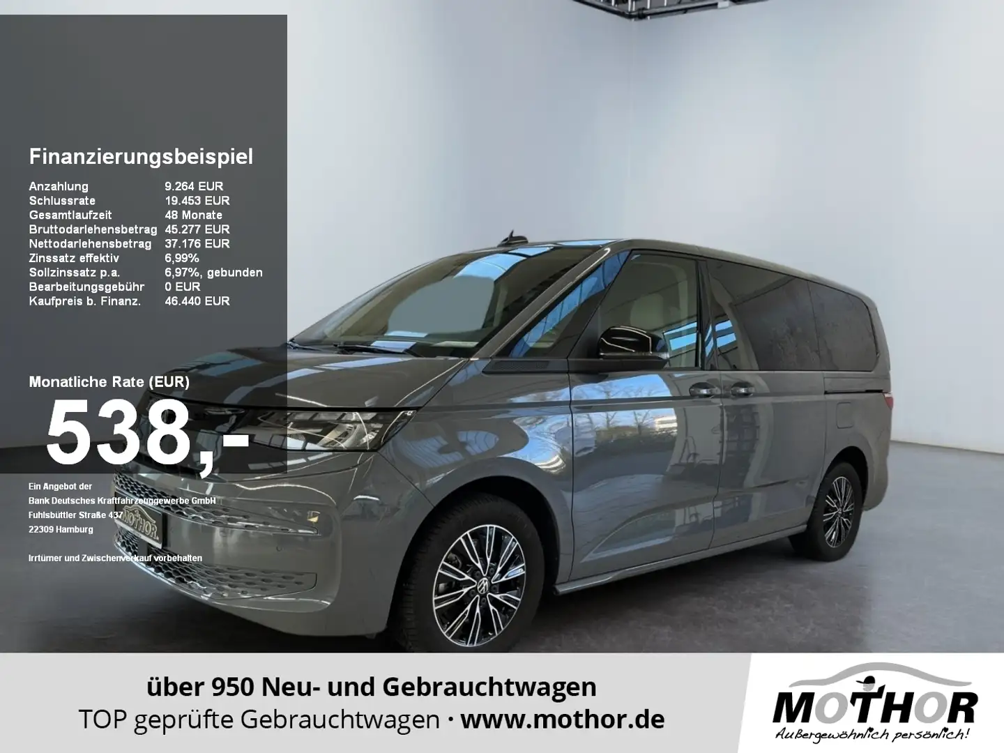 Volkswagen T7 Multivan Multivan Basis 2.0 TDI lang 7-Sitzer Tepomat Grau - 1