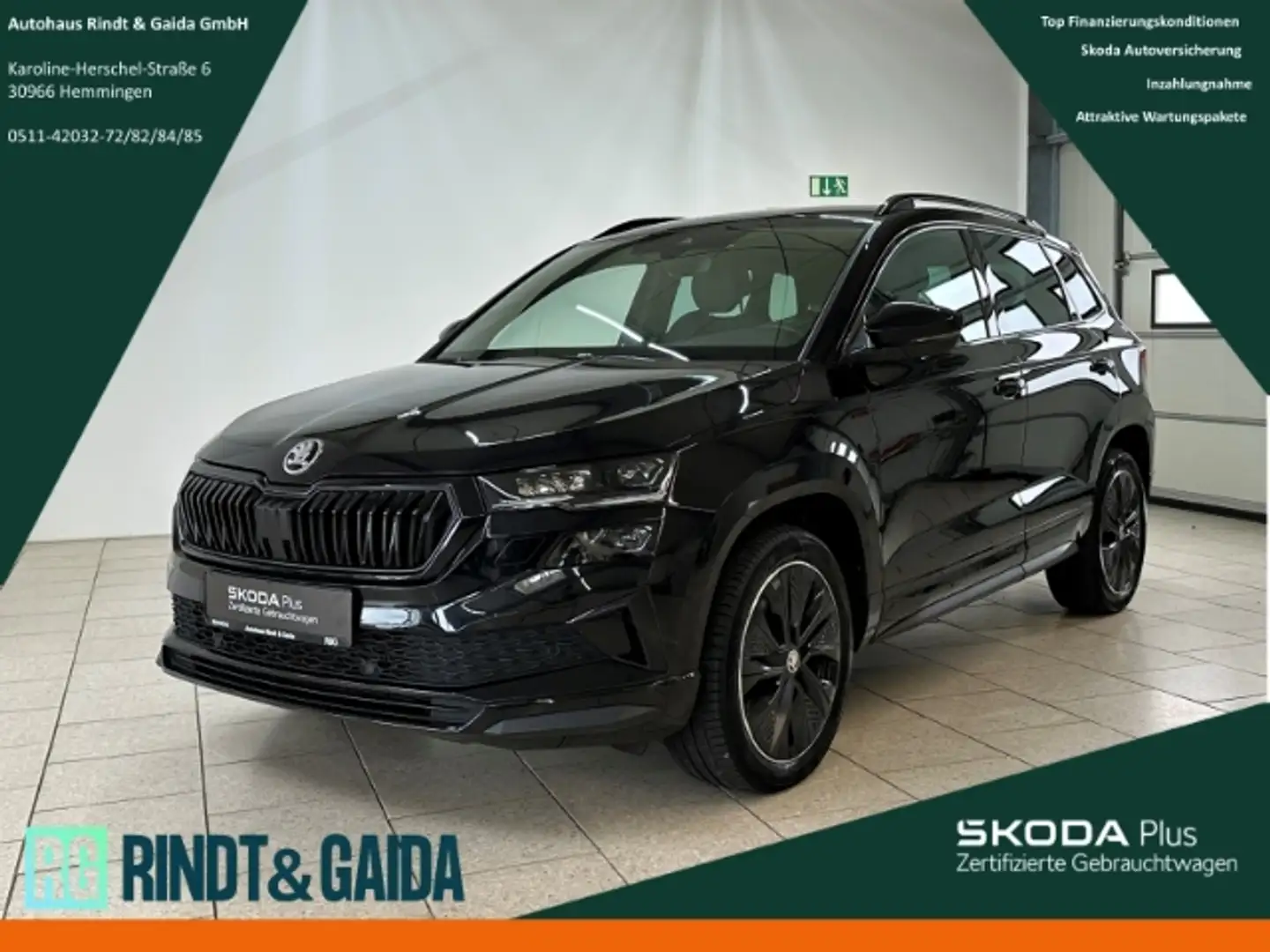 Skoda Karoq 1.5 TSI DSG Sportline Kamera Leder ACC Navi Schwarz - 1
