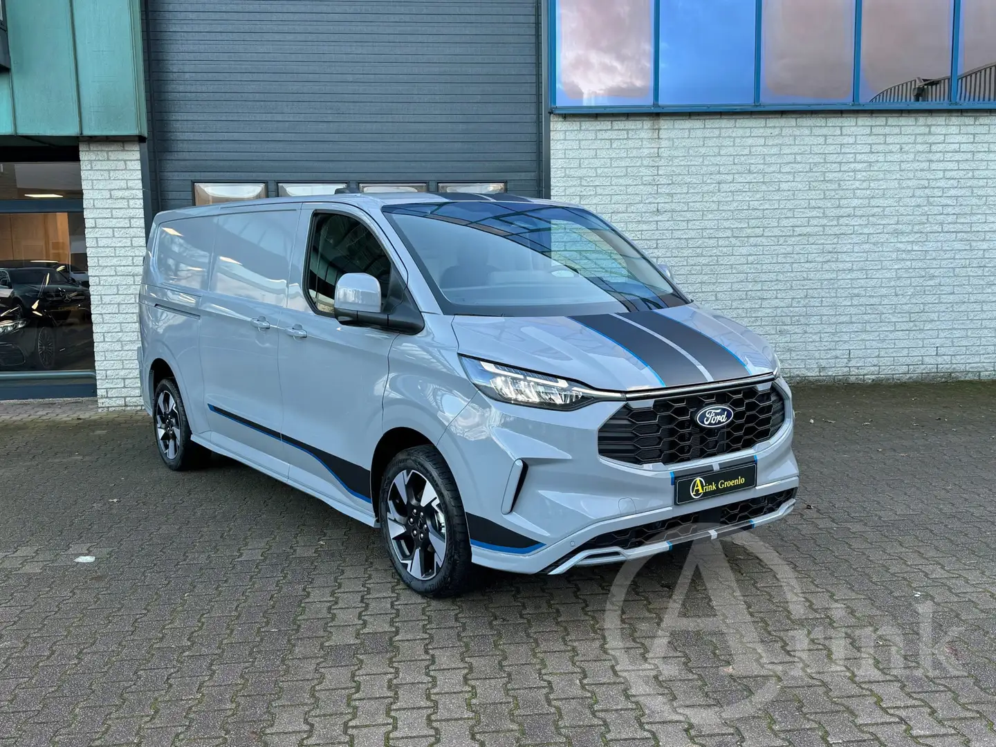 Ford Transit Custom 300 L2 Sport BPM vrij Stoel + Stoel 170 PK 360° AU Grau - 1