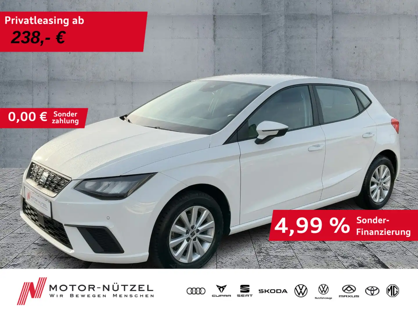 SEAT Ibiza 1.0 TSI STYLE LED+APP+DAB+GRA+SHZ+PDC+RFK Weiß - 1