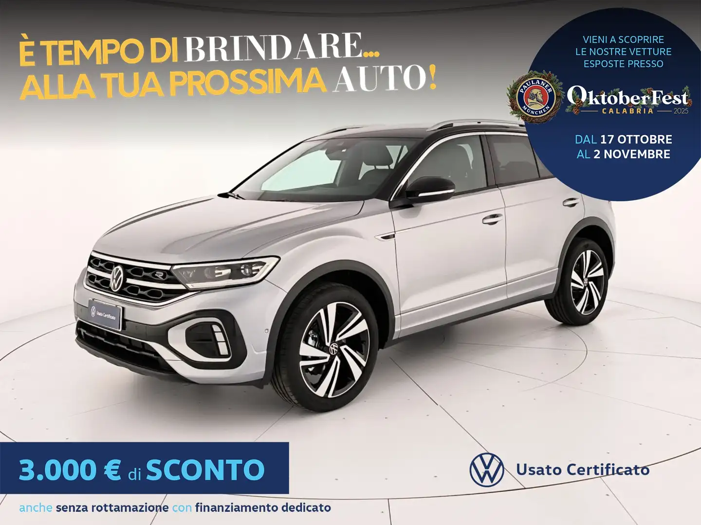 Volkswagen T-Roc 2.0 tdi r-line plus 115cv Grigio - 1