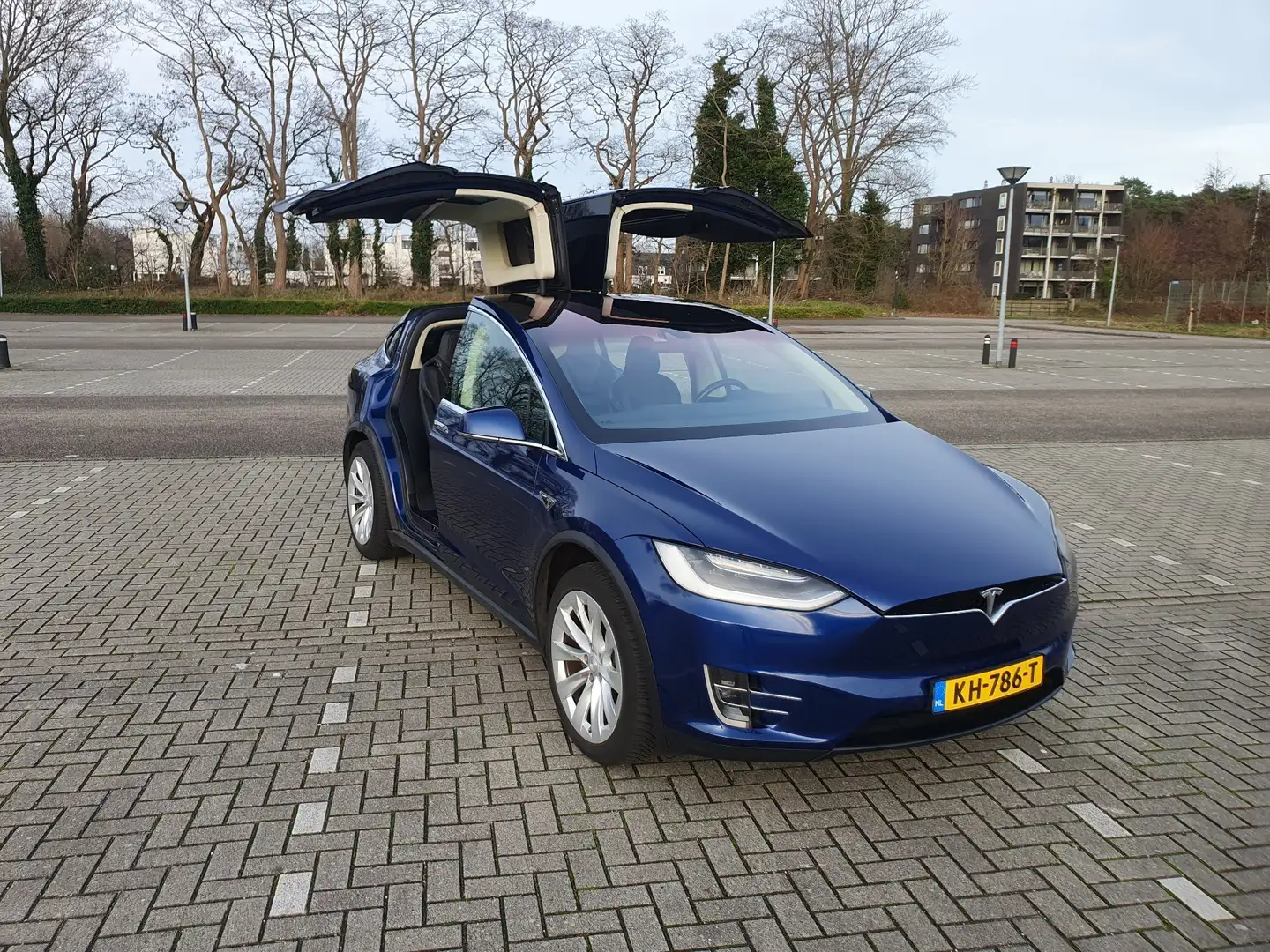 Tesla Model X 90D Base 6p. Free Supercharge Blauw - 2