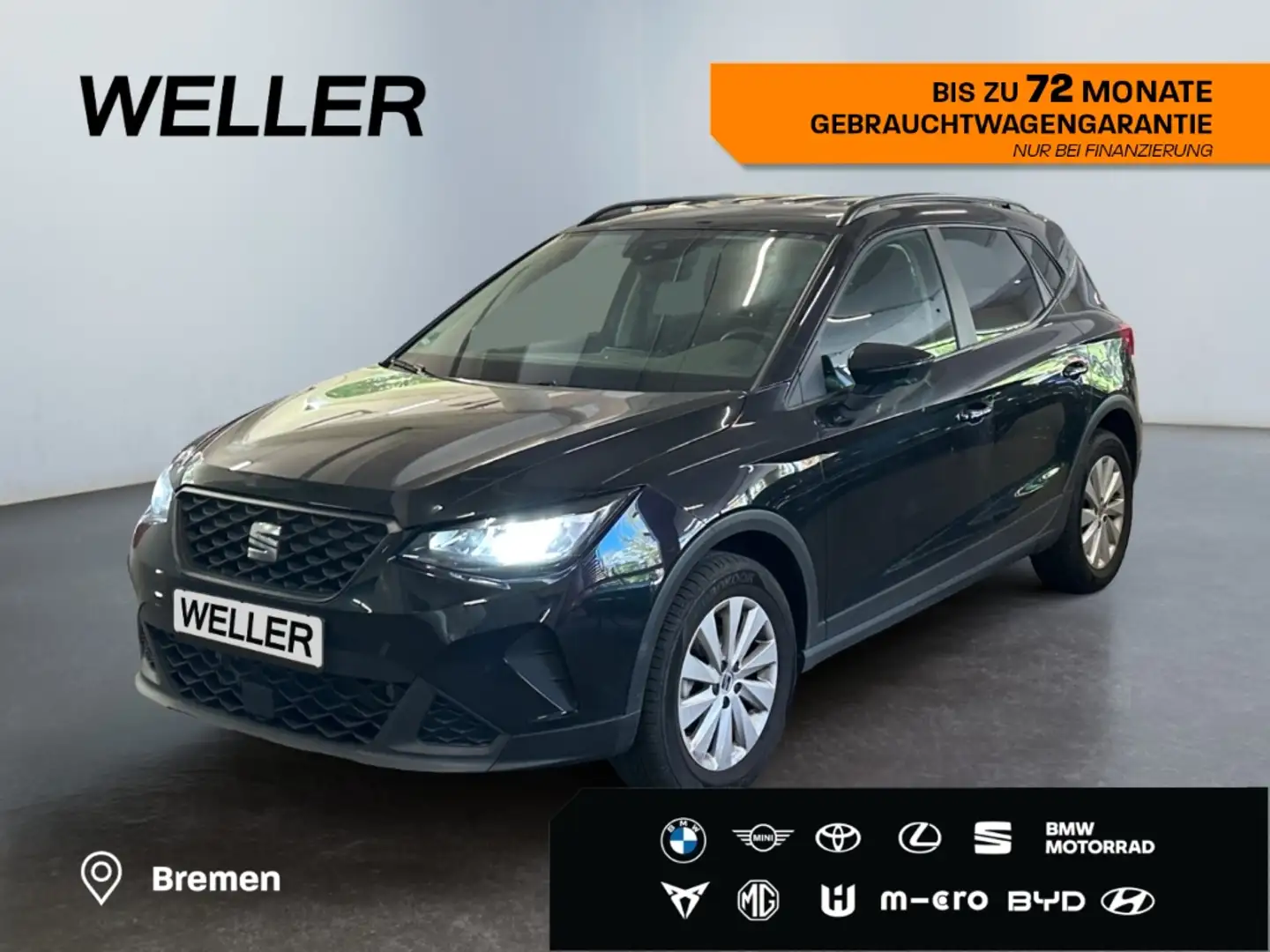 SEAT Arona 1.0 TSI Style *Navi*LED*CarPlay*SHZ*PDC hi Zwart - 1