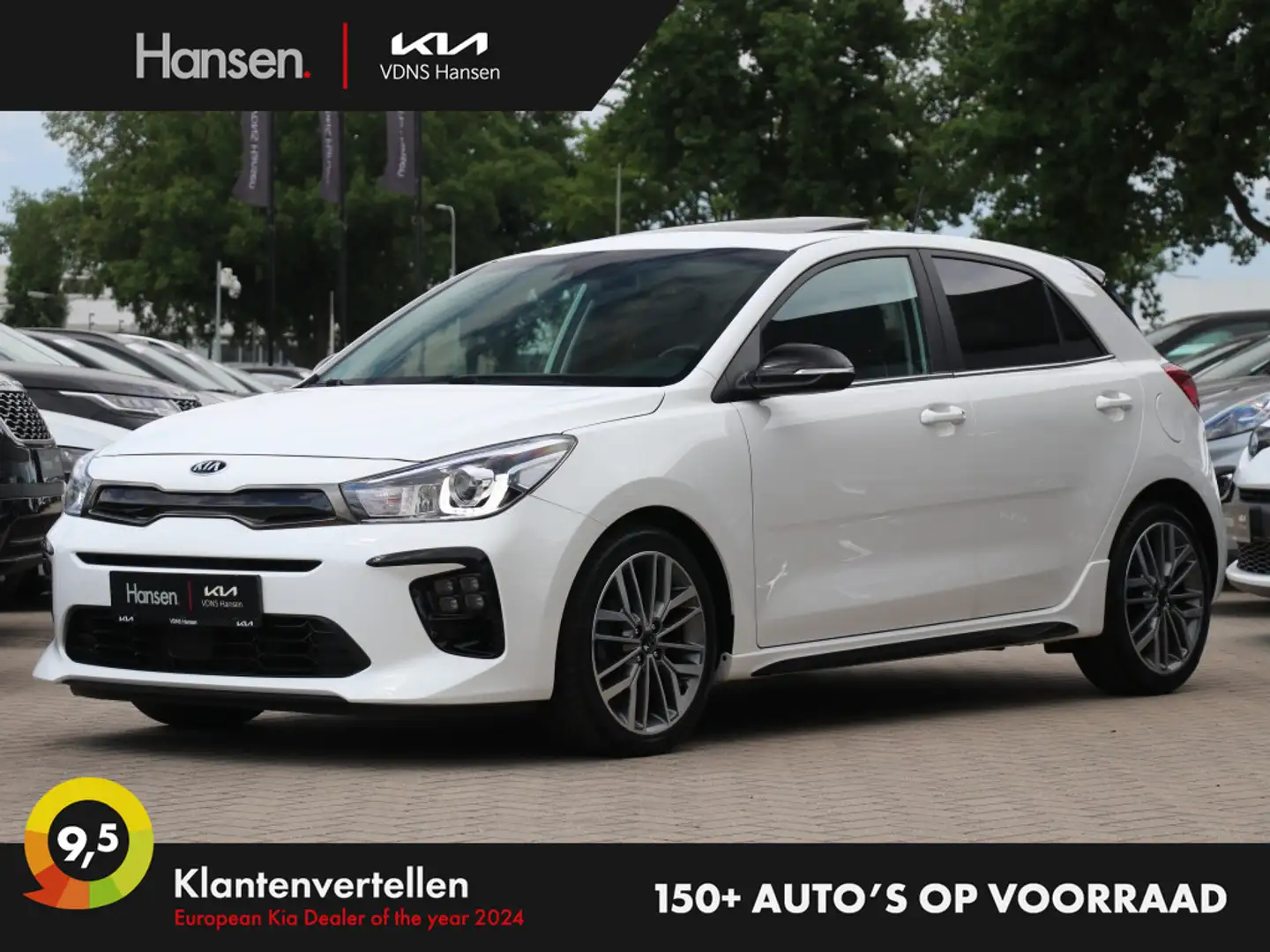 Kia Rio 1.0 T-GDI GT-Line I Automaat I Schuifdak I Navi I Weiß - 1
