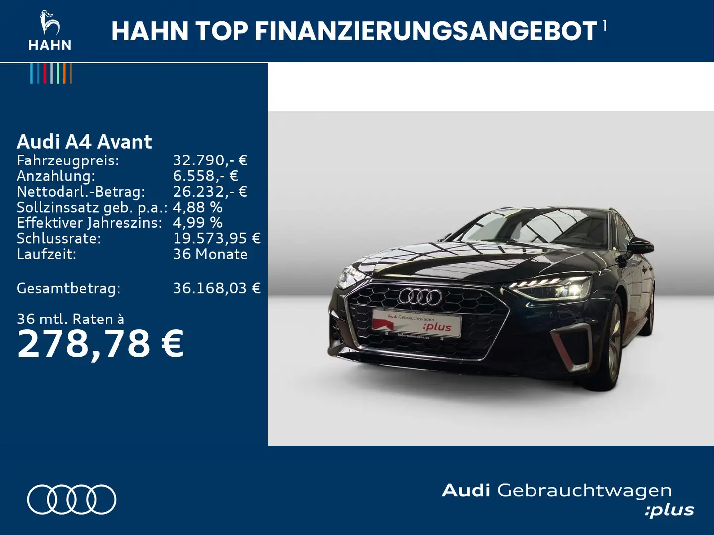 Audi A4 35TFSI S tronic S line Virtual AHK CAM Schwarz - 2