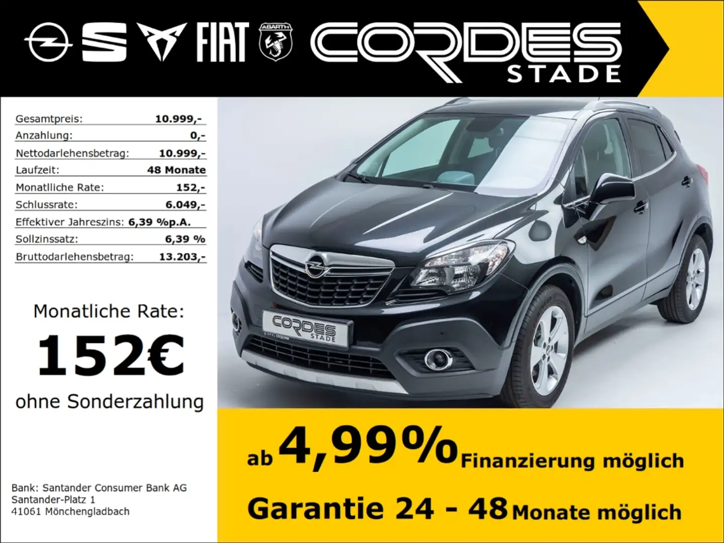 Opel Mokka Innovation ecoFlex 1.4  PDC v&h Alu Bordcomputer ( Schwarz - 1