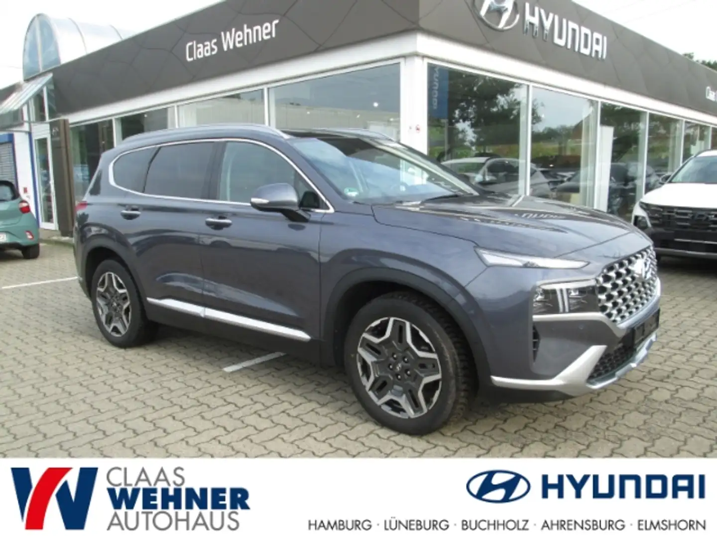 Hyundai SANTA FE Prime Hybrid 4WD 1.6 T-GDI EU6d 6-Sitzer Panoramad Blau - 1