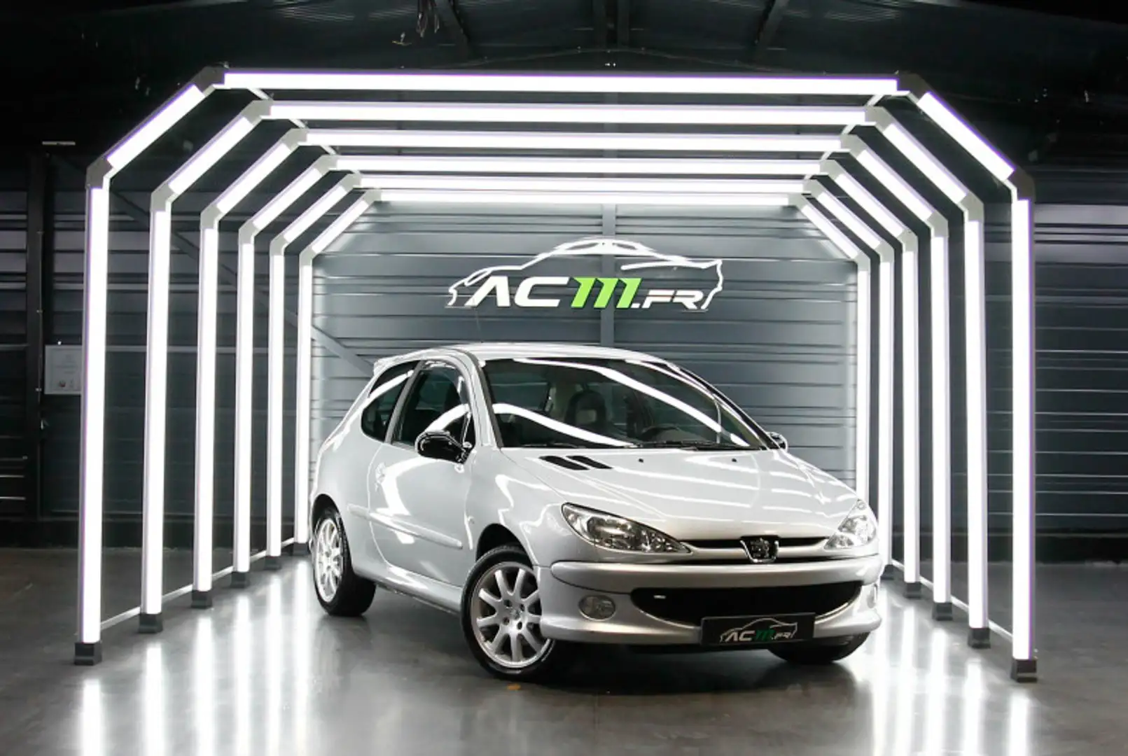 Peugeot 206 1.6 16V 110CH XS SPORT 3P CUIR NOIR / JA OURAGAN / CLIM AUTO Gris - 1