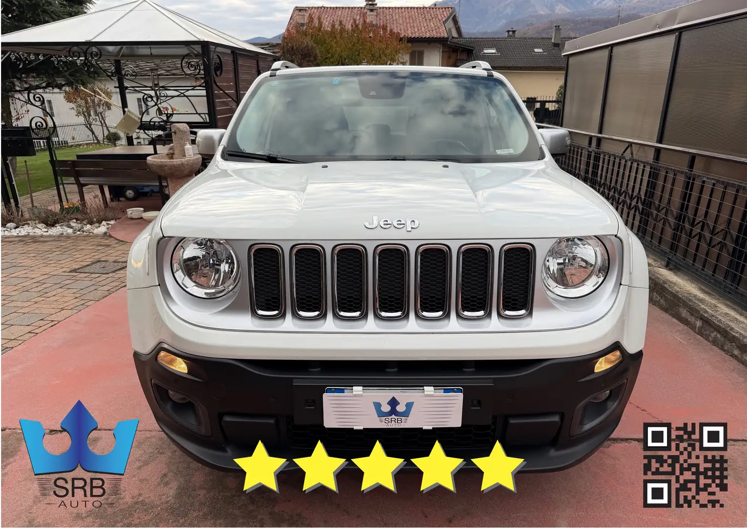 Jeep Renegade 1.6 mjt Limited 120cv Blanc - 2