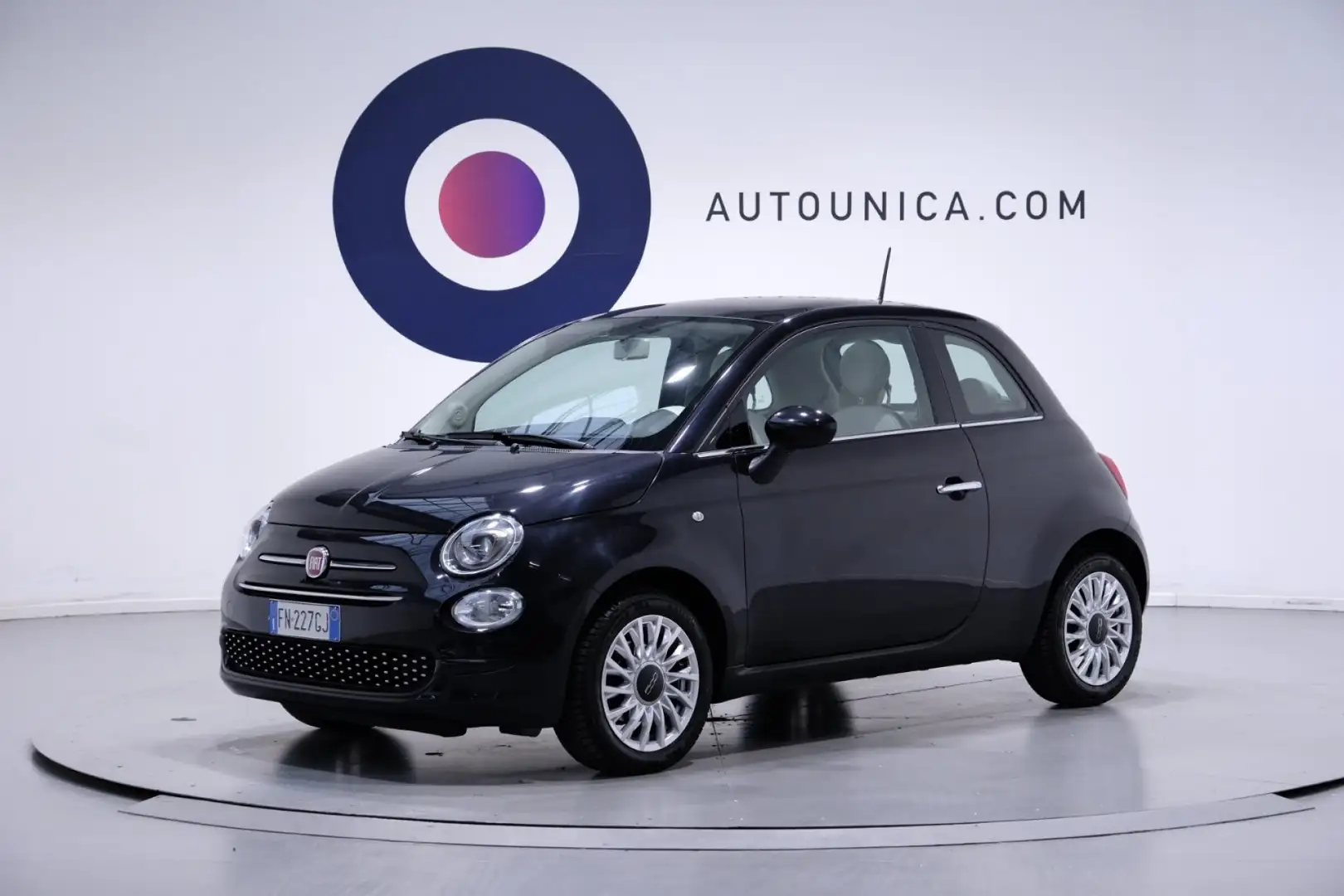 Fiat 500 1.2 LOUNGE NEOPATENTATI TETTO PANORAMA Nero - 1