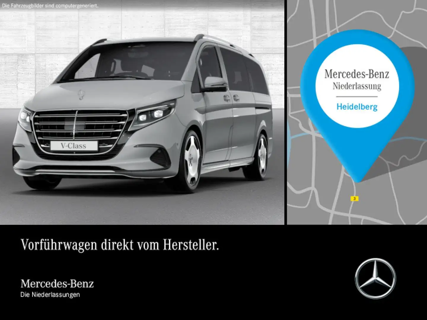 Mercedes-Benz V 300 d EXCLUSIVE+SchiebDa+9G+AHK+StandHZ+Navi+DIS Gris - 1