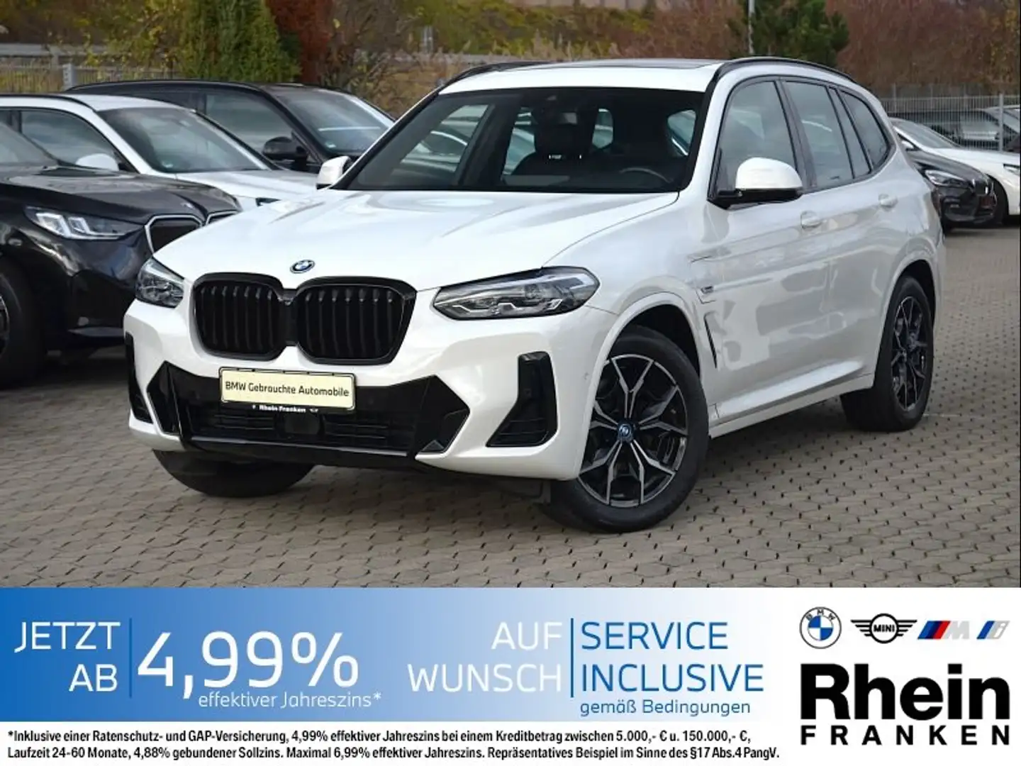 BMW X3 xDrive30e M Sport LiveCptProf.LED.Pano.ACC.Ka Weiß - 1