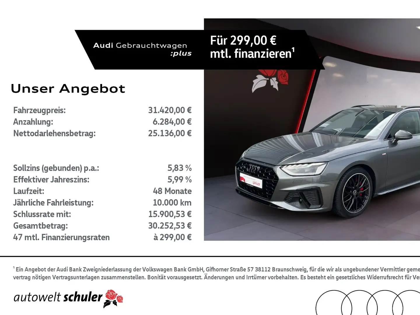 Audi A4 Avant 40 2.0 TFSI quattro S-line AHK Matrix-LED A Grau - 1