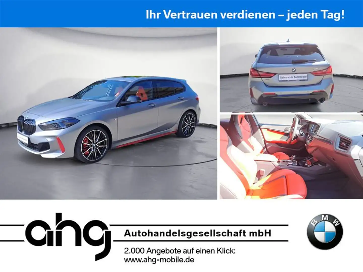 BMW 128 ti Navi Leder Tempom.aktiv Panoramadach Bluet Grijs - 1