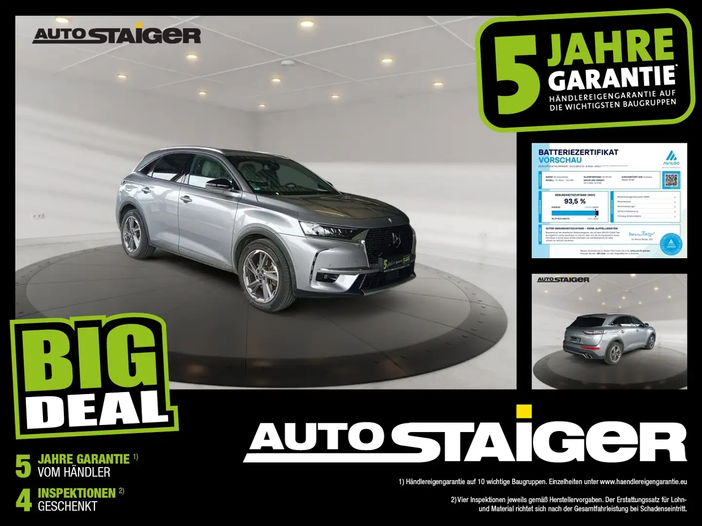 DS Automobiles DS 7 Crossback DS7 Crossback Rivoli AHK+Navi+SHZ+2xKlima+360+LM Grau - 1