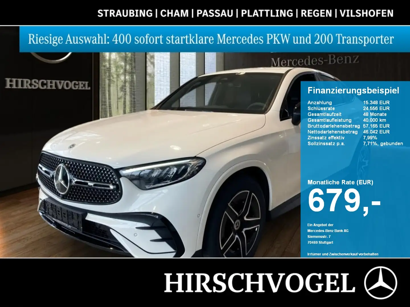 Mercedes-Benz GLC 220 d 4M EDITION AMG-Line+Night+AHK+DISTRON Weiß - 1