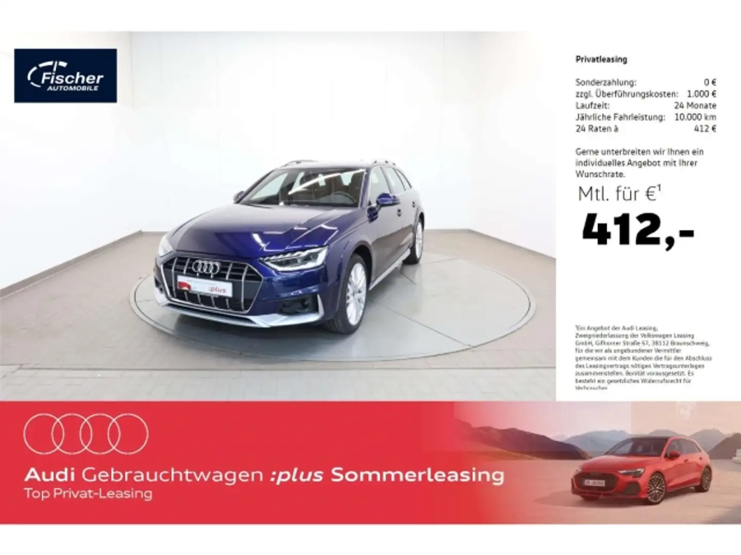 Audi A4 allroad 45 TFSI quattro Blau - 1