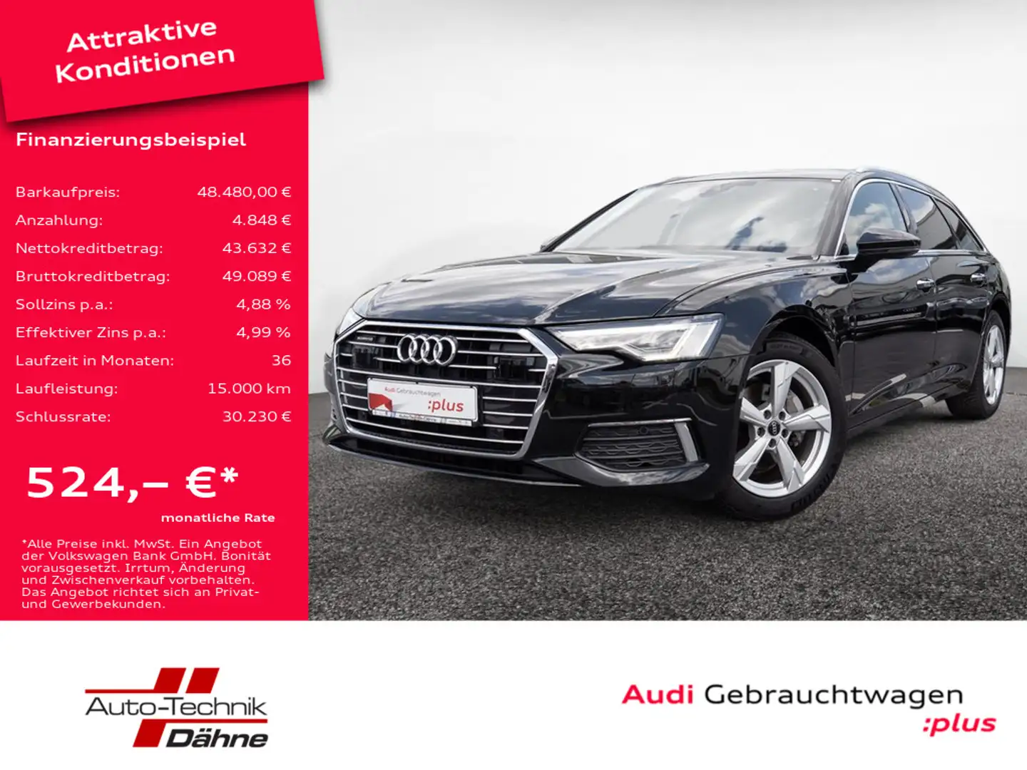 Audi A6 Avant 40 TDI quattro design ACC MATRIX-LED Schwarz - 1