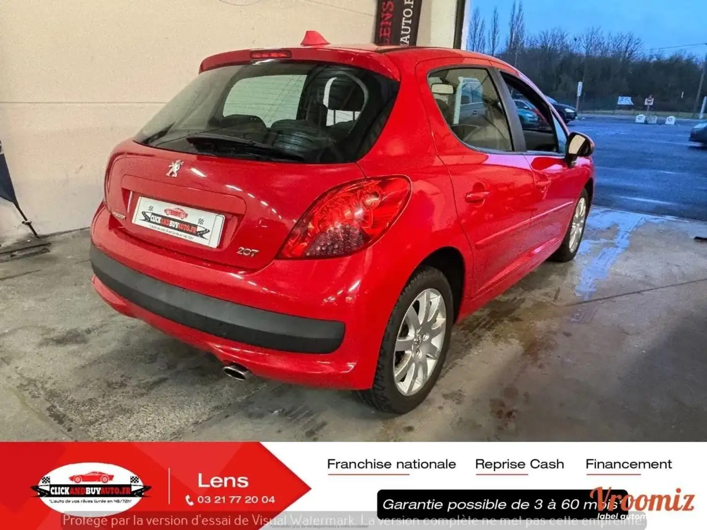Peugeot 207 1.6 VTI 120 PREMIUM BVA // BLUETOOTH / GPS / REGULATEUR Rouge - 2