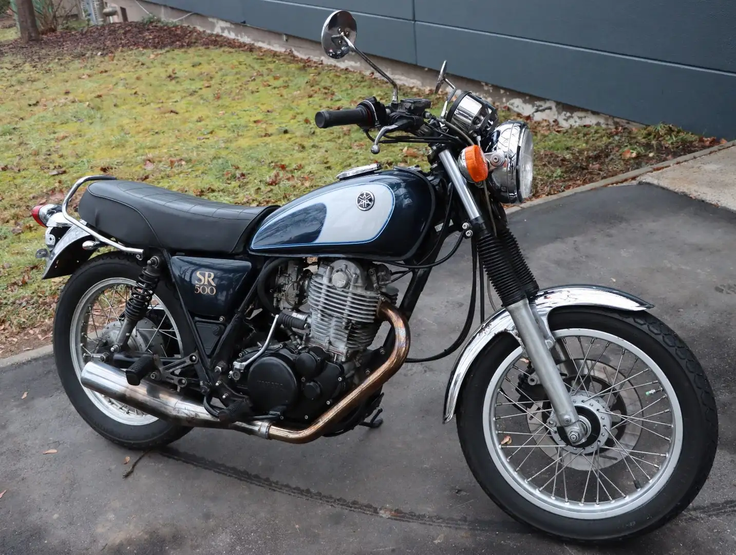 Yamaha SR 500 48T Speichefelgen| an Bastler abzugeben Blau - 1