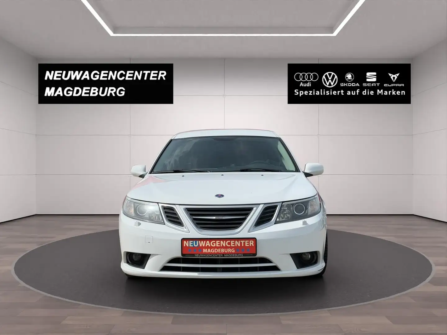 Saab 9-3 1.9TTiD*SHZ*TEILLEDER*XENON*MFL*NSW*2-ZONEN KLIMA* Weiß - 2