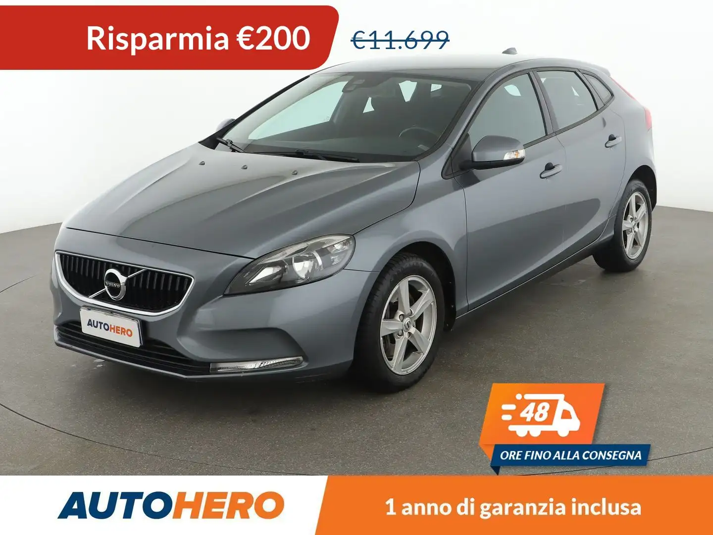 Volvo V40 2.0 D2 Kinetic Grigio - 1