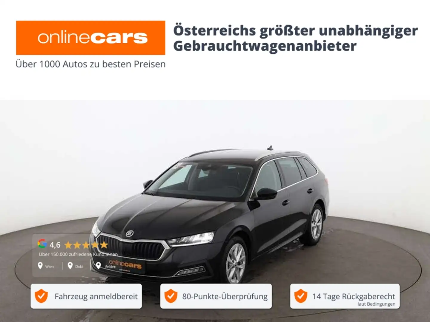 Skoda Octavia Combi 2.0 TDI Style Aut LED RADAR NAVI Schwarz - 1