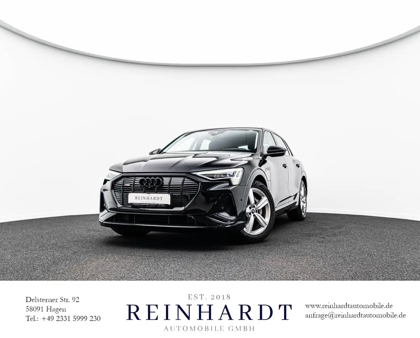 Audi e-tron 55 S LINE ALL-BLACK 20Z/ACC/HuD/PANO/360° Noir - 1