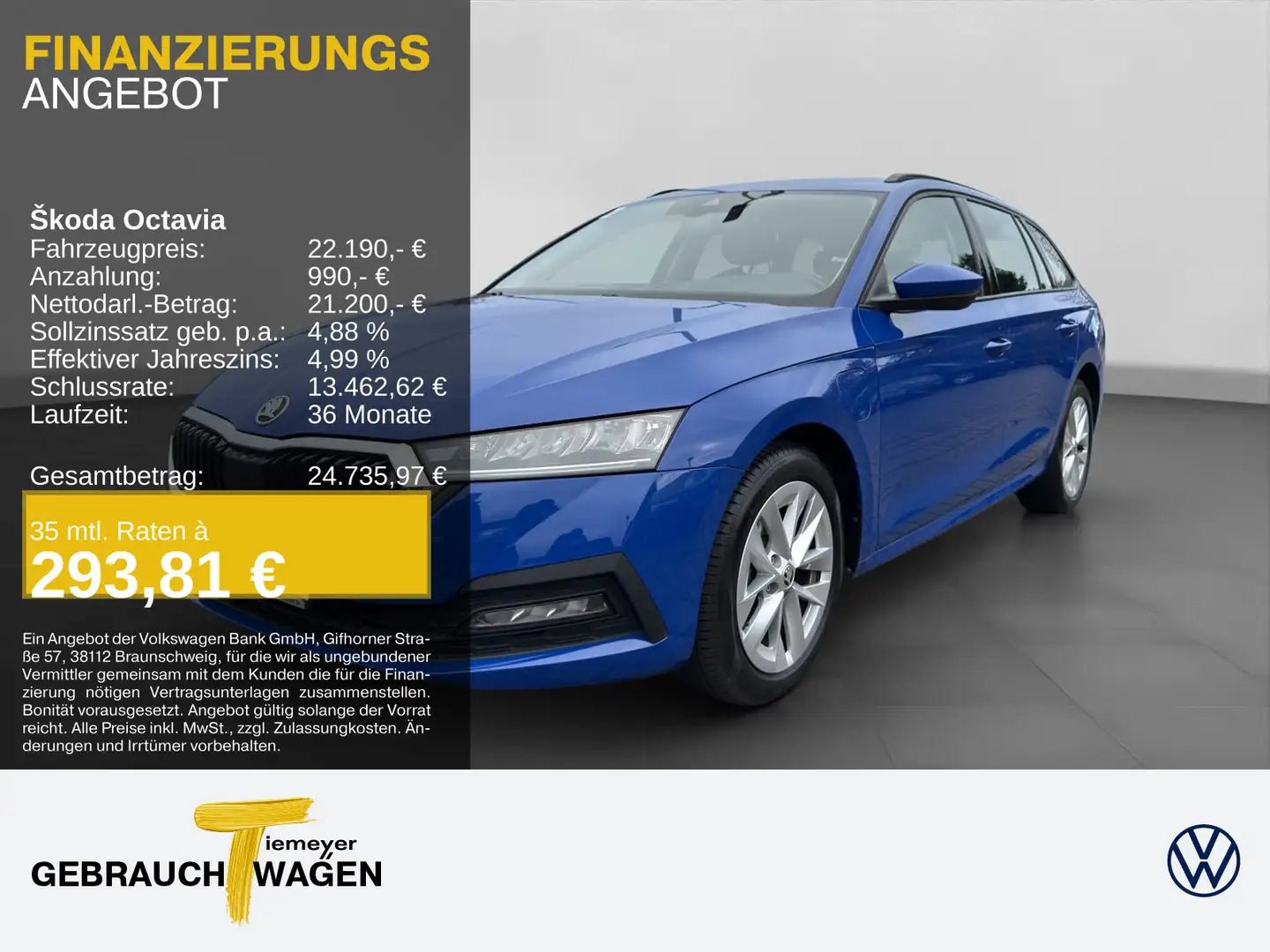 Skoda Octavia Combi 1.4 TSI iV AMBITION LM17 VIRTUAL S Blau - 1