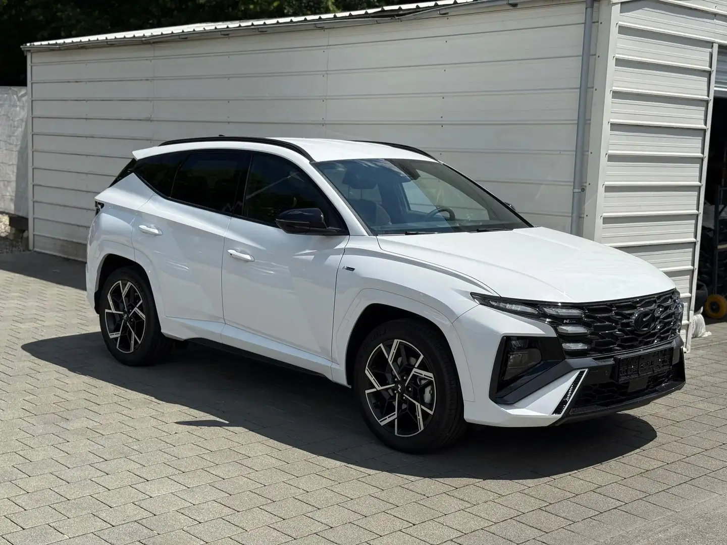 Hyundai TUCSON FL (MJ25) N-Line 1.6 T-GDI Alcantra*E-Heck*19"*Nav Weiß - 2