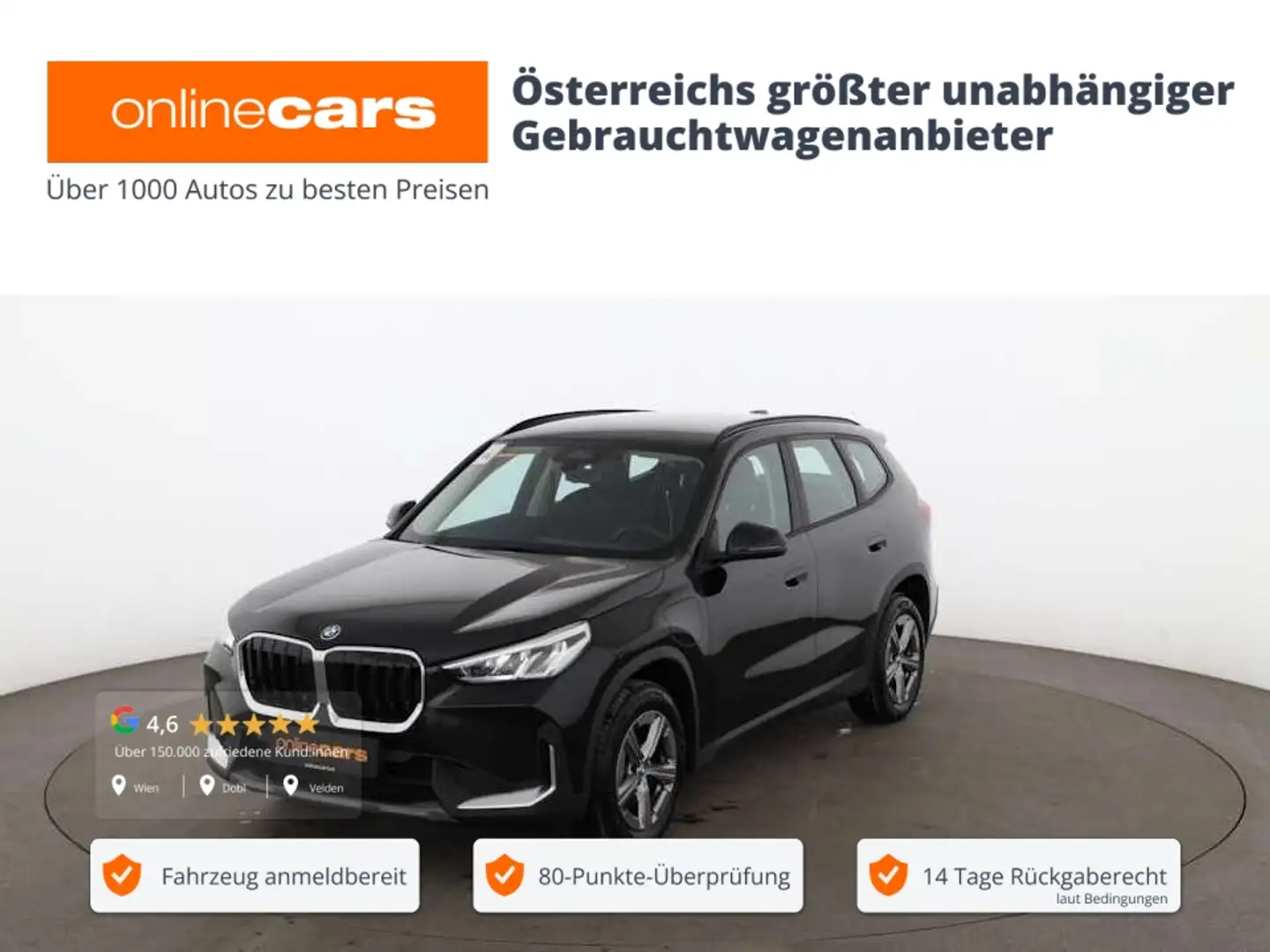 BMW X1 xDrive25e Aut LED LEDER NAVI R-CAM SITZHZG Noir - 1