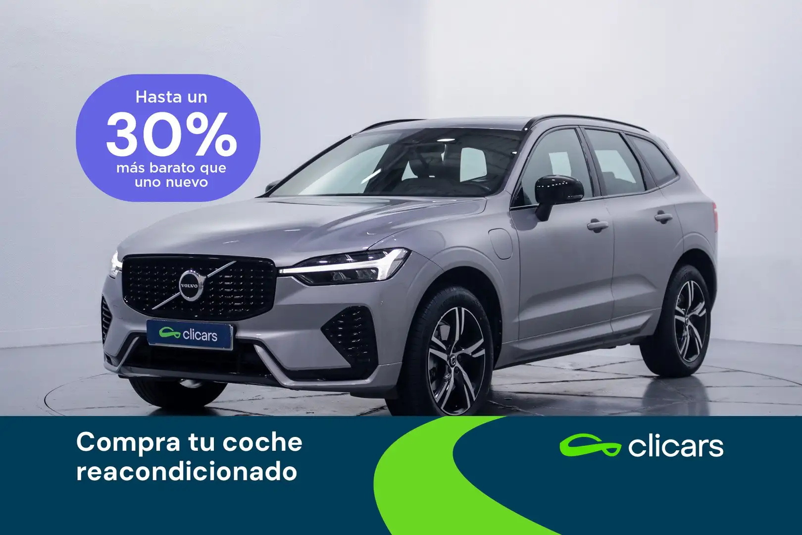 Volvo XC60 T6 Twin Recharge R-Design Gris - 1