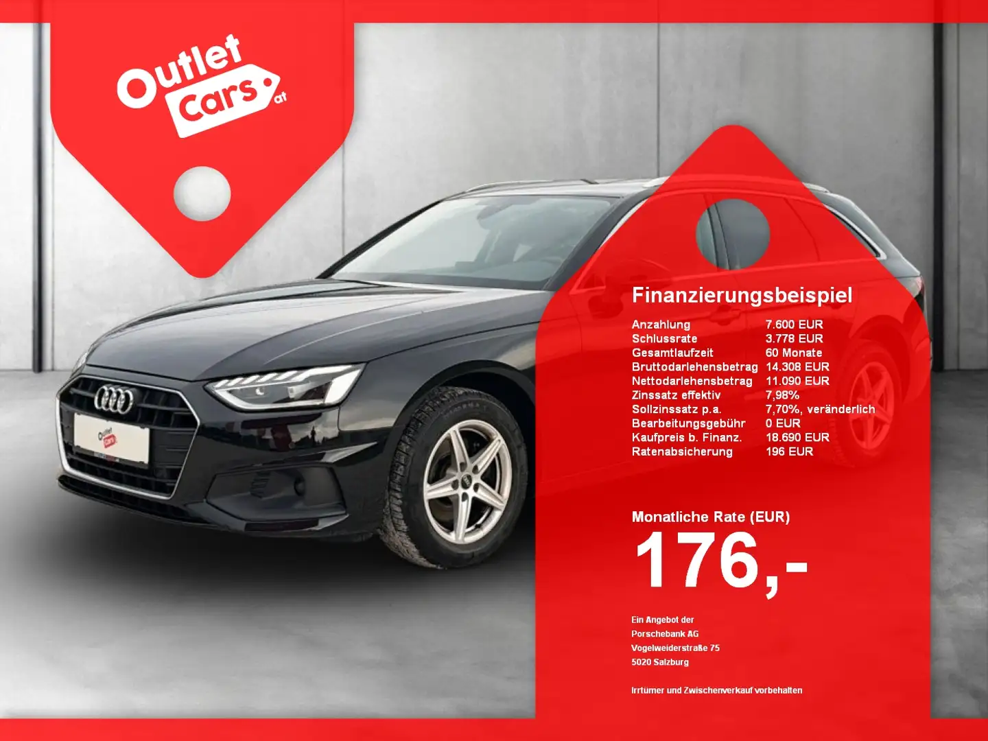Audi A4 Avant 30 2.0 TDI LED+LEDER+NAVI+Virtual+LM Schwarz - 1