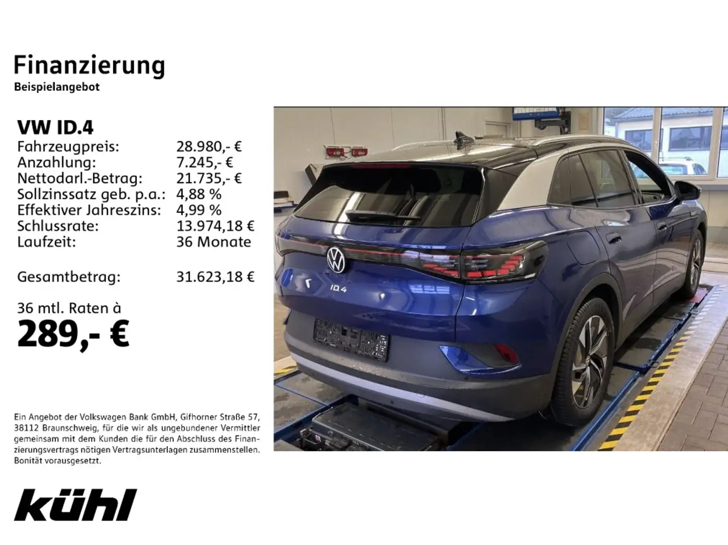 Volkswagen ID.4 Pro Performance IQ.Light/ACC/HuD/360°/App/N Blau - 2