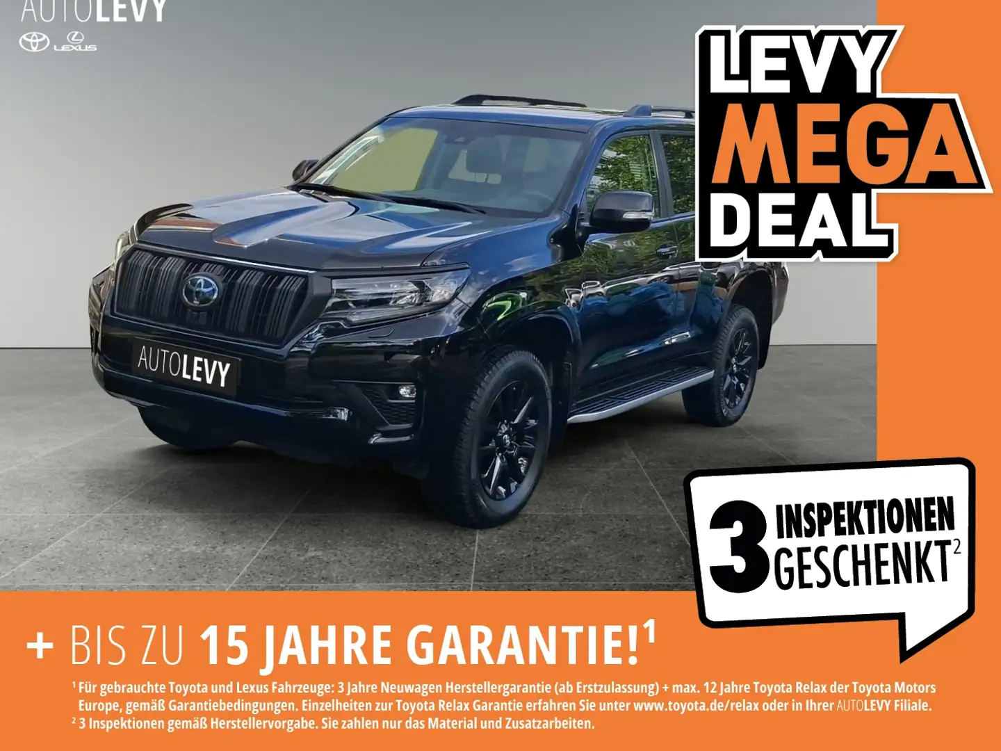 Toyota Land Cruiser 2.8 Executive Black *LEDER*GSD*JBL* Zwart - 1
