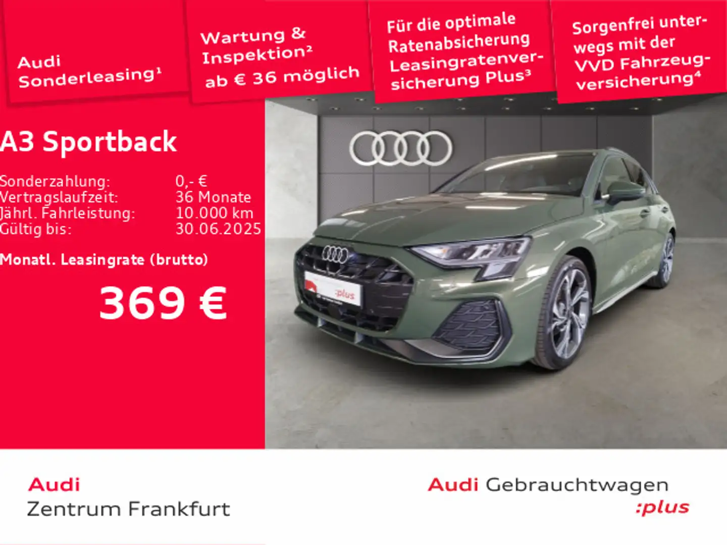 Audi A3 30 TFSI S line LED SONOS ACC B&O Grün - 1