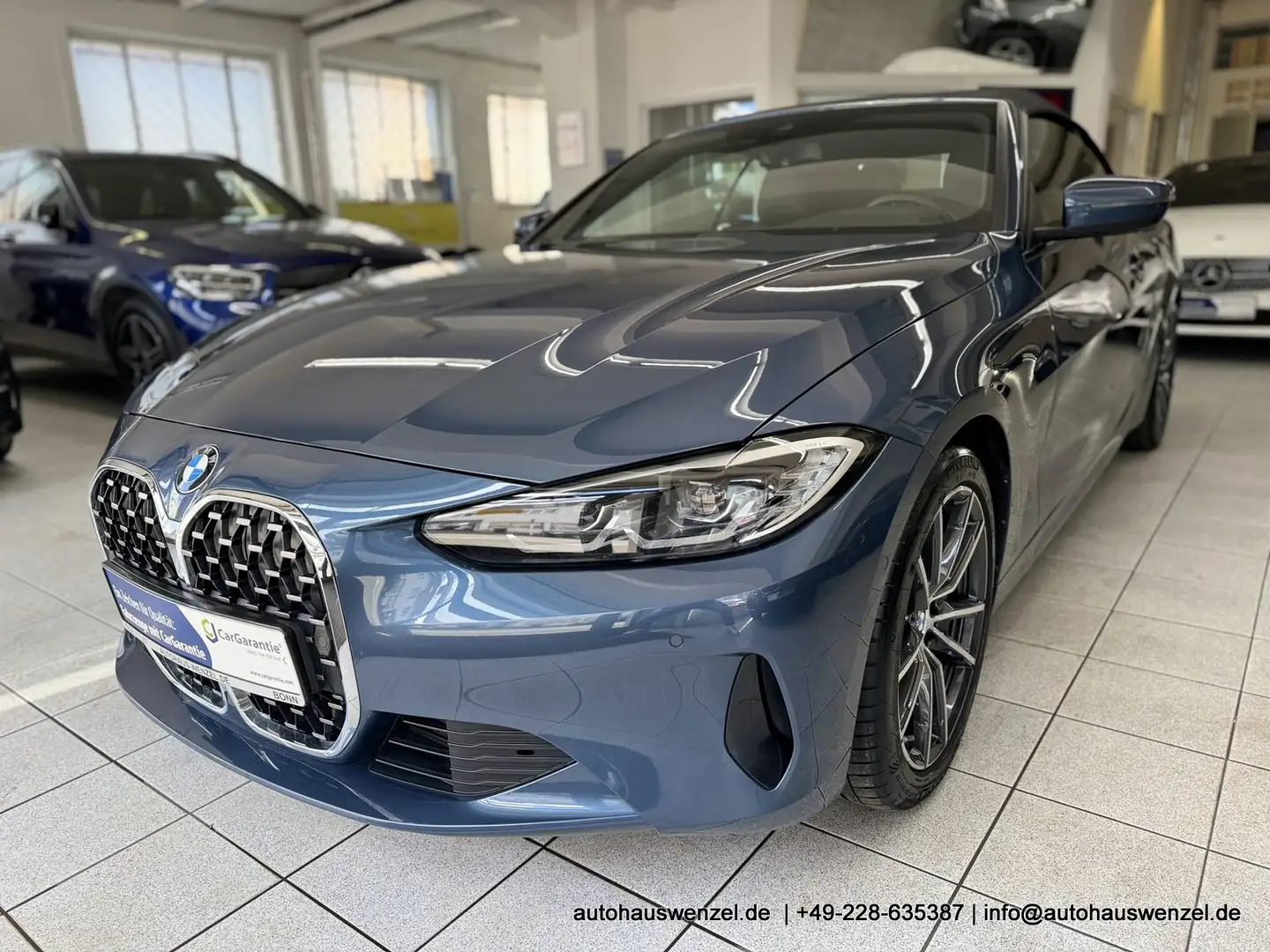 BMW 430 d Cabrio Aut. LEDER KAMERA NAVI LED harman/kardon Blau - 2