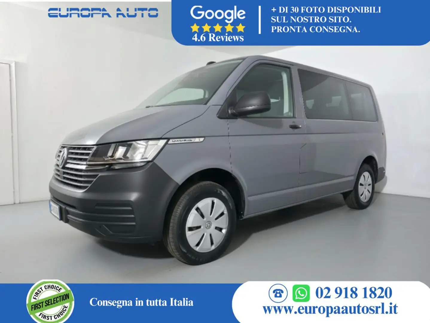 Volkswagen T6 Caravelle 2.0 TDI 110CV PC Trendline Grijs - 1