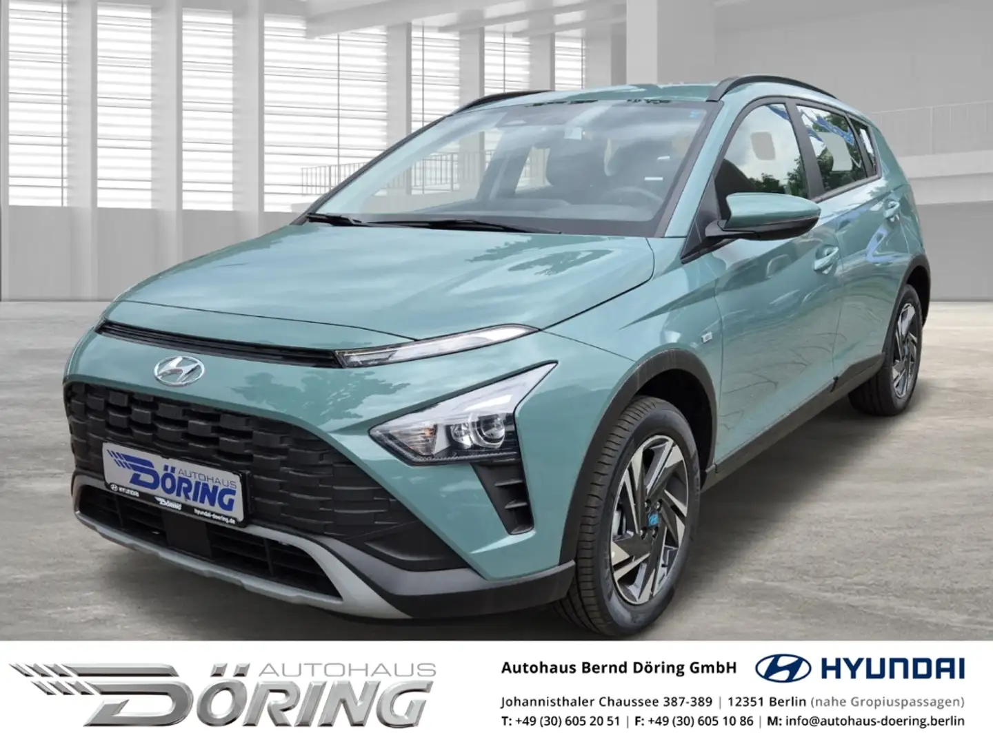 Hyundai BAYON TREND 1.0 Turbo 2WD 100 PS Mildhybrid Schaltwagen Grün - 1