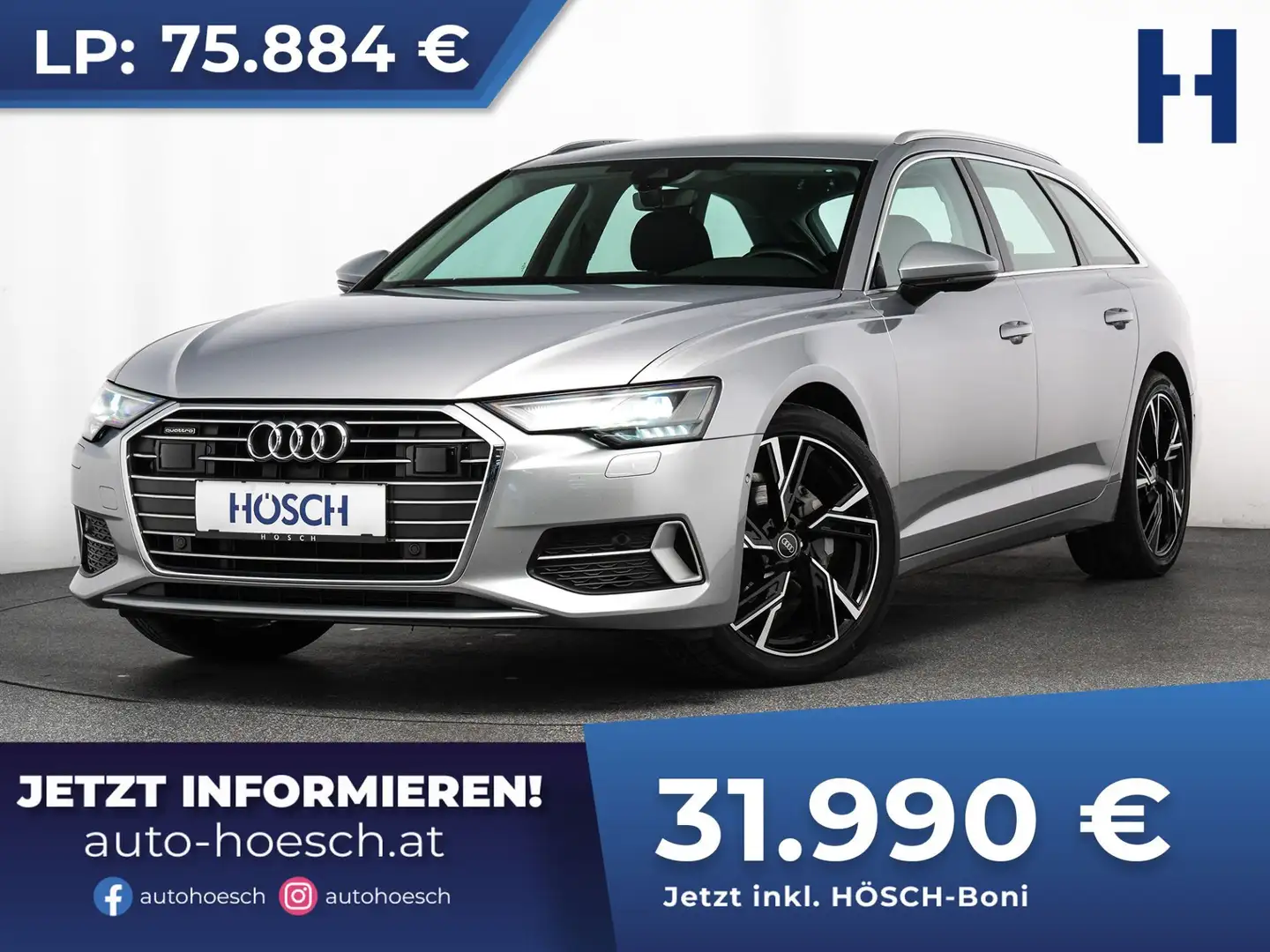 Audi A6 Avant 40 TDI quattro Sport AHK R-KAM MEGADEAL -58% Silber - 1