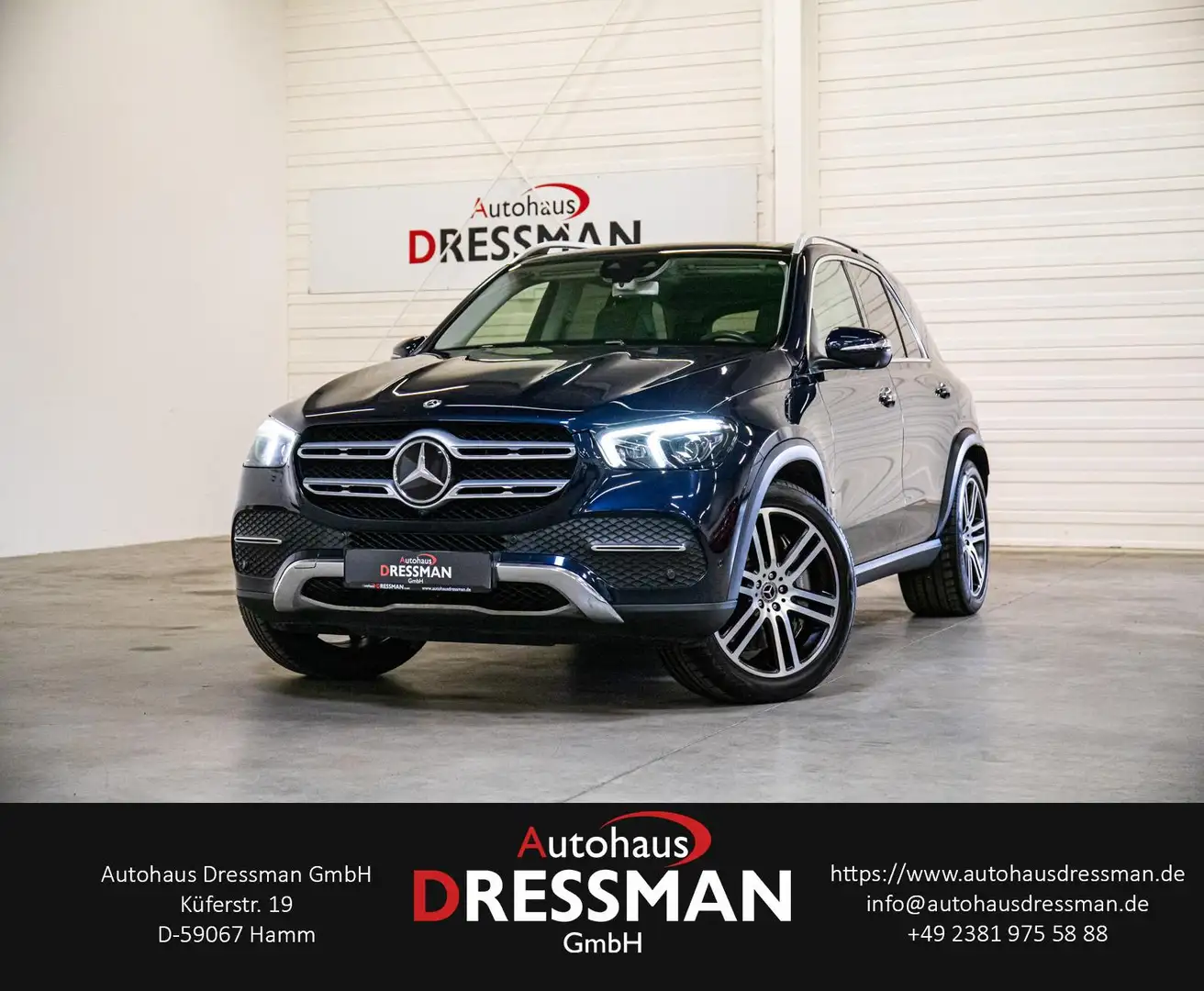 Mercedes-Benz GLE 450 4M AMG PANO HuD STHZG 360° MBUX DAB AHK Albastru - 1