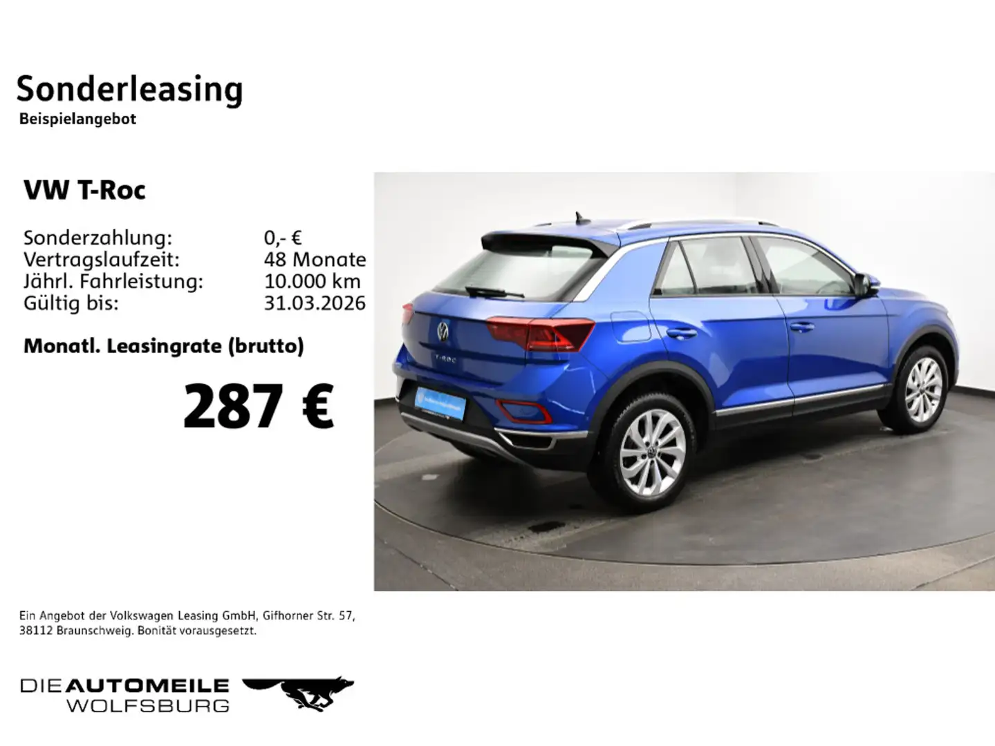 Volkswagen T-Roc 2.0 TDI Style Matrix/Stand/Leder Blau - 2