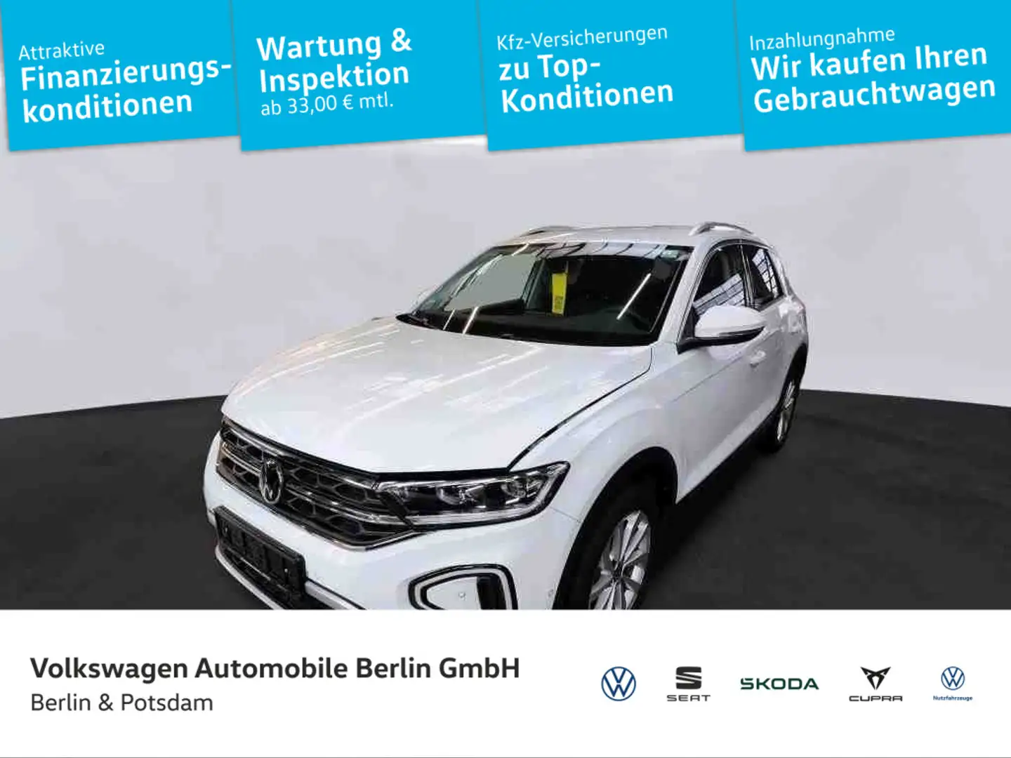 Volkswagen T-Roc 1.5 TSI Style Kamera Navi LED-Plus Sitzhzg Weiß - 1