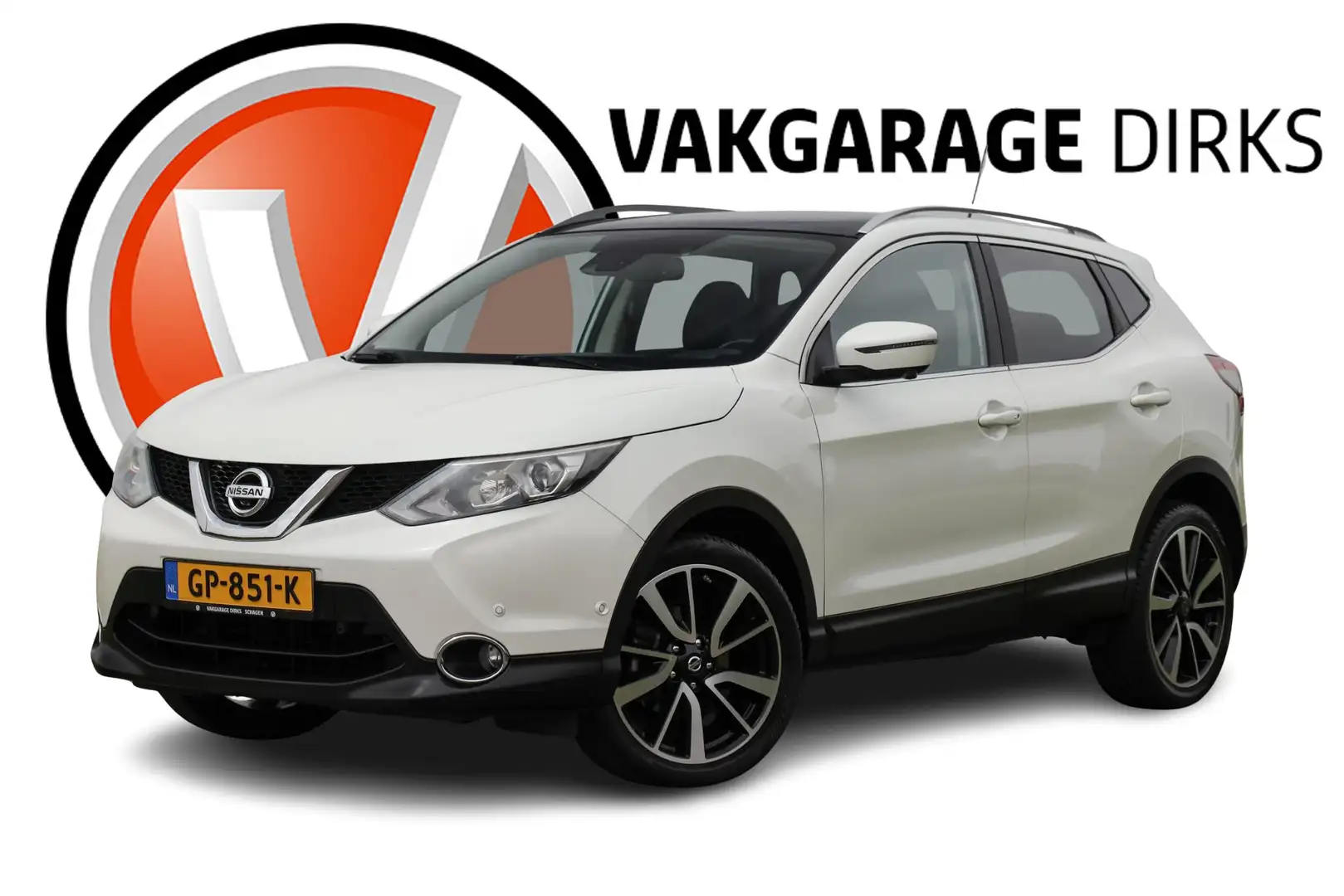 Nissan Qashqai 1.6 Turbo 163 pk Tekna ✅ LED ✅ Pano ✅ Leder Blanc - 1