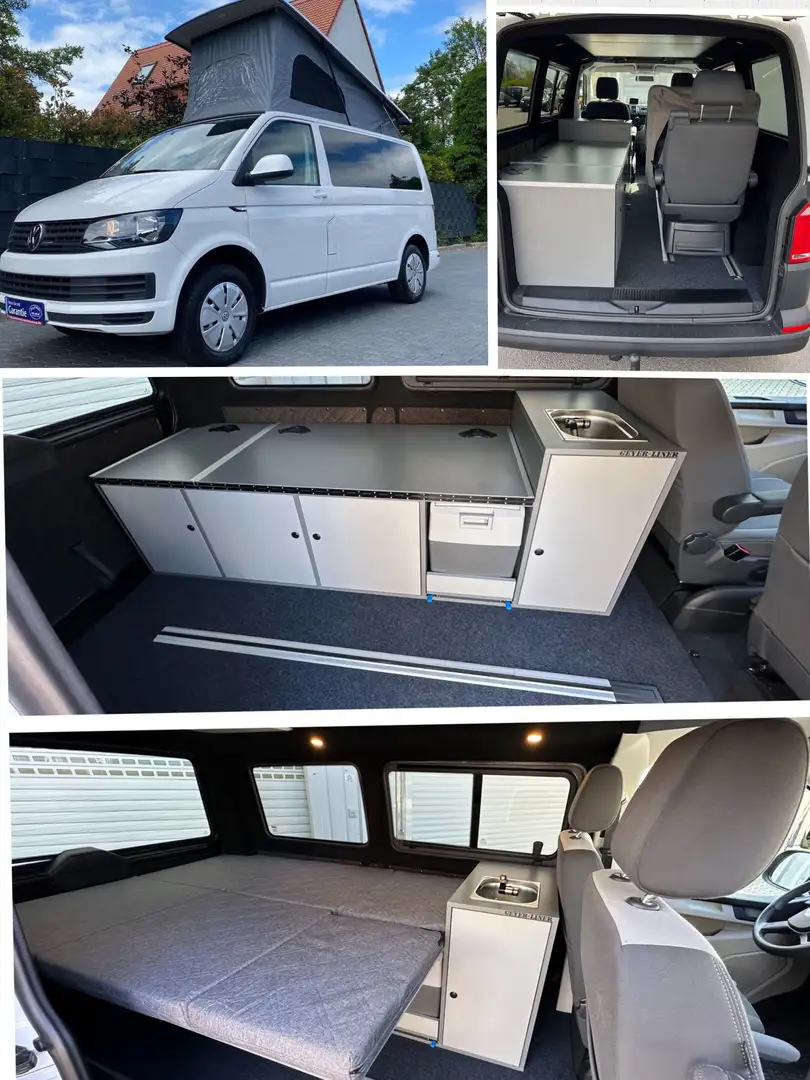 Volkswagen T6 California T6 *CAMPER *AUFSTELLDACH *NEUES INNENRAUM-KONZEPT Weiß - 1