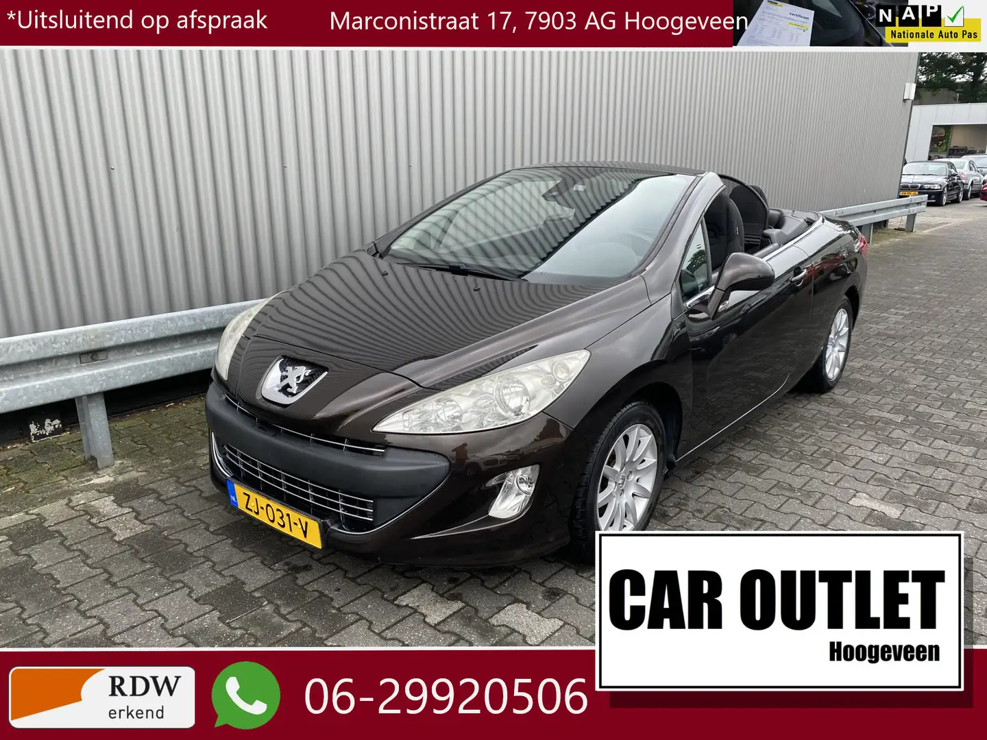 Peugeot 308 CC 1.6 VTi Sport 113Dkm, Clima, Windscherm, LM, – Bruin - 1