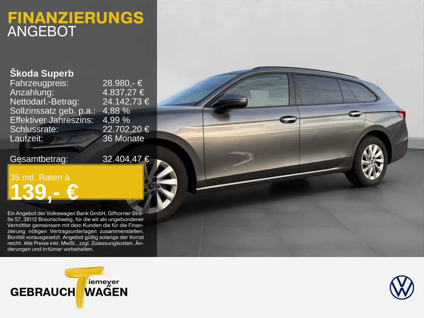 Skoda Superb Combi 1.5 TSI DSG ESSENCE NAVI LED SITZHZ Grau - 1
